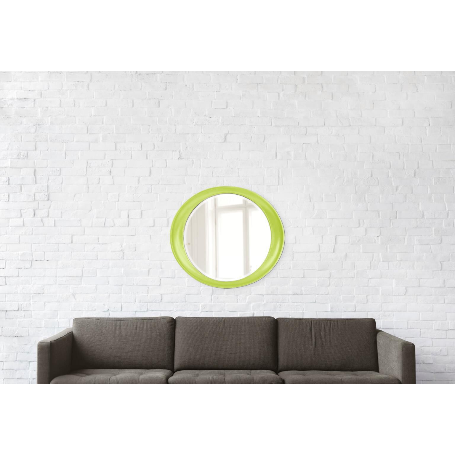 Ellipse 39 X 35 inch Glossy Green Wall Mirror